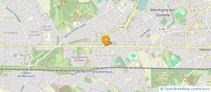 localisation de l'entreprise MADAME MARTINE PLOUVIER à BILLY-MONTIGNY