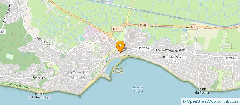 localisation de l'entreprise MADAME MARTINE POIRAUD à LA TRANCHE-SUR-MER
