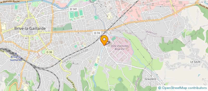 localisation de l'entreprise MADAME MARTINE PONCHET  BRIVE-LA-GAILLARDE