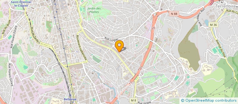 localisation de l'entreprise MADAME MARTINE PRADE  SAINT-ETIENNE