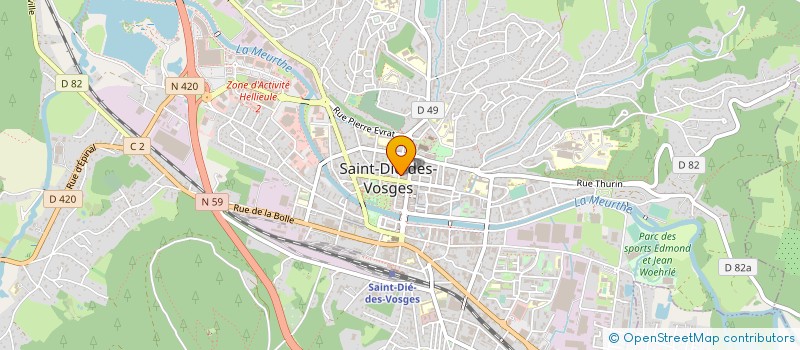 localisation de l'entreprise MADAME MARTINE PRUD'HOMME à SAINT-DIE-DES-VOSGES