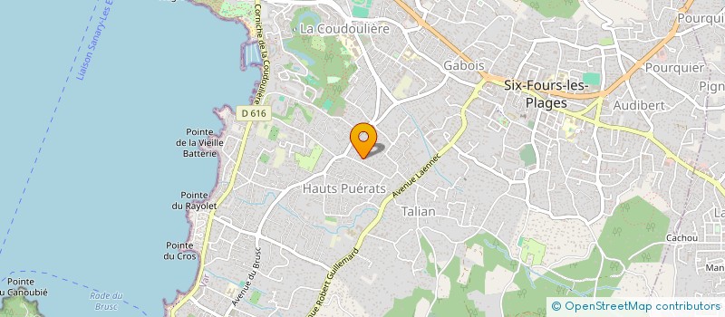 localisation de l'entreprise MADAME MARTINE REVELUT à SIX-FOURS-LES-PLAGES