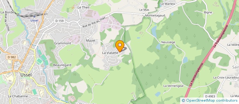 localisation de l'entreprise MADAME MARTINE RIGAULT  USSEL