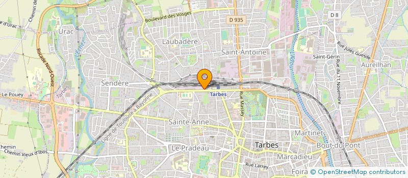 localisation de l'entreprise MADAME MARTINE ROLLAND  TARBES