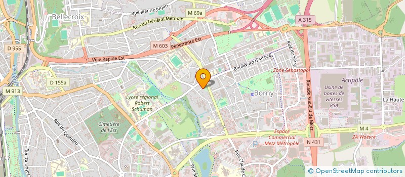 localisation de l'entreprise MADAME MARTINE ROSSI à METZ