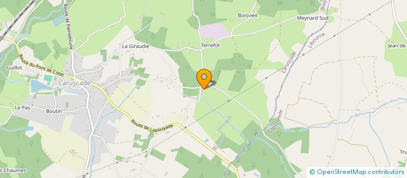 localisation de l'entreprise MADAME MARTINE RULLEAU  LAPOUYADE