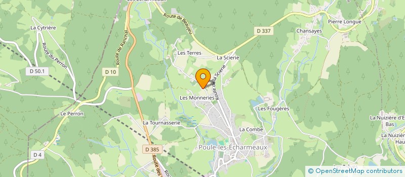 localisation de l'entreprise MADAME MARTINE SAINT-DIDIER  POULE-LES-ECHARMEAUX