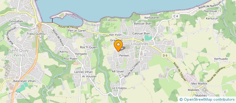 localisation de l'entreprise MADAME MARTINE SALOU  LOUANNEC