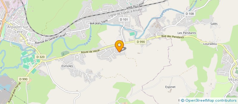 localisation de l'entreprise MADAME MARTINE TEYSSIERES à ARPAJON-SUR-CERE