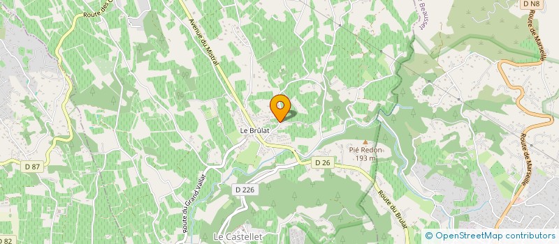 localisation de l'entreprise MADAME MARTINE THOMAS à LE CASTELLET