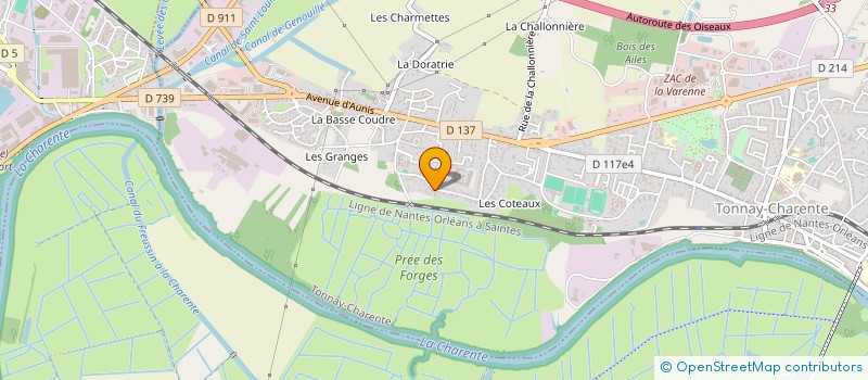 localisation de l'entreprise MADAME MARTINE THOMAS  TONNAY-CHARENTE