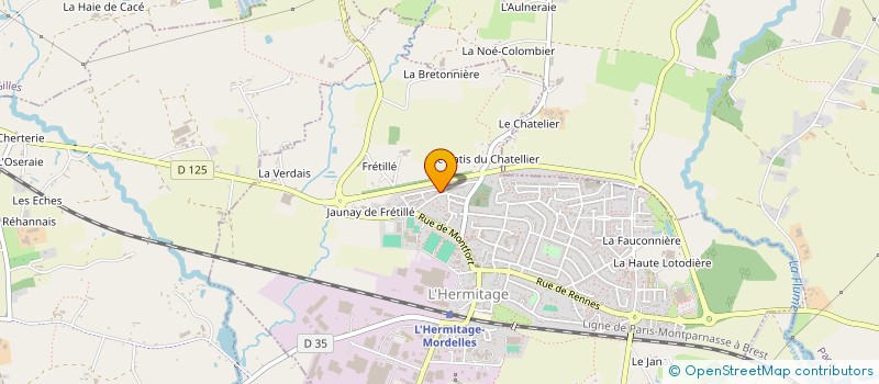 localisation de l'entreprise MADAME MARTINE TOULET à L'HERMITAGE