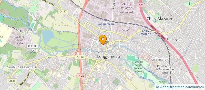 localisation de l'entreprise MADAME MARTINE TROGNEUX à LONGJUMEAU
