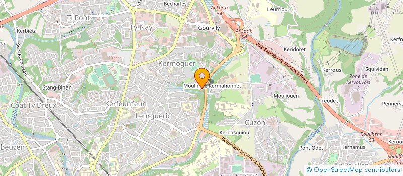 localisation de l'entreprise MADAME MARTINE VALLEE à QUIMPER