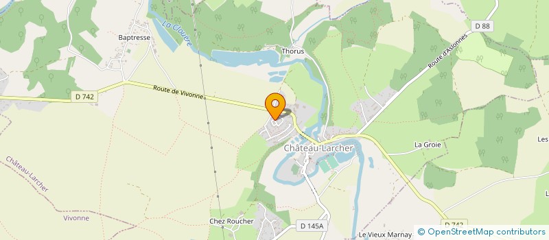 localisation de l'entreprise MADAME MARTINE VERGNAUD à CHATEAU-LARCHER