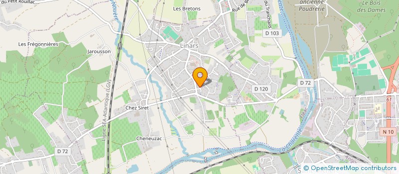 localisation de l'entreprise MADAME MARTINE VIGIER à LINARS