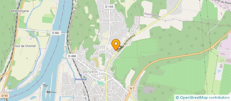 localisation de l'entreprise MADAME MARTINE VILLENEUVE  DONZERE