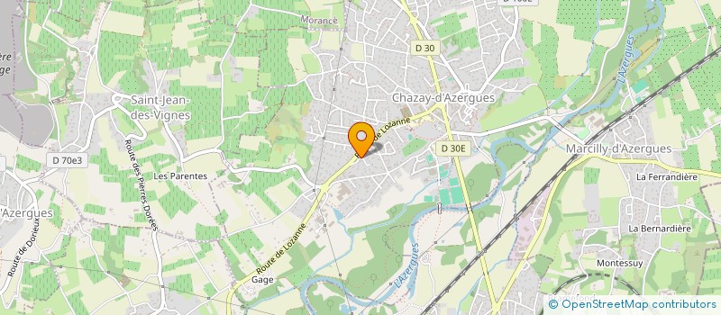 localisation de l'entreprise MADAME MARTINE VUETAZ à CHAZAY-D'AZERGUES