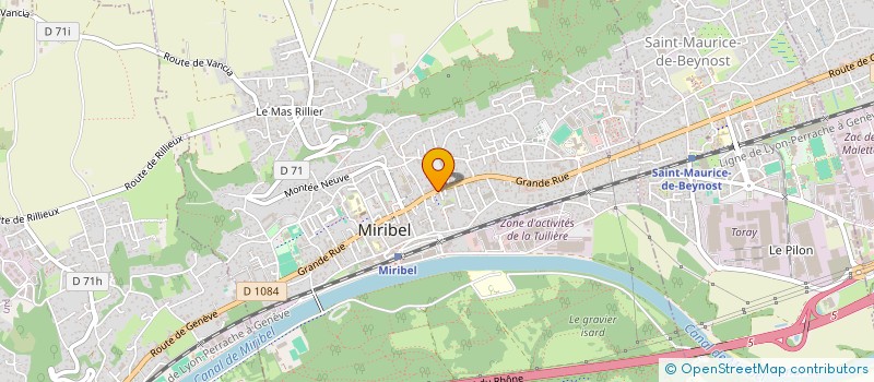 localisation de l'entreprise MADAME MARTINE WATON  MIRIBEL