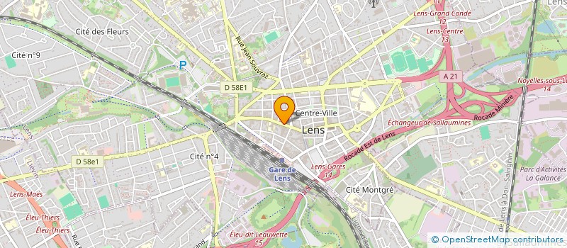 localisation de l'entreprise MADAME MARTINE WIELGOSZ  LENS