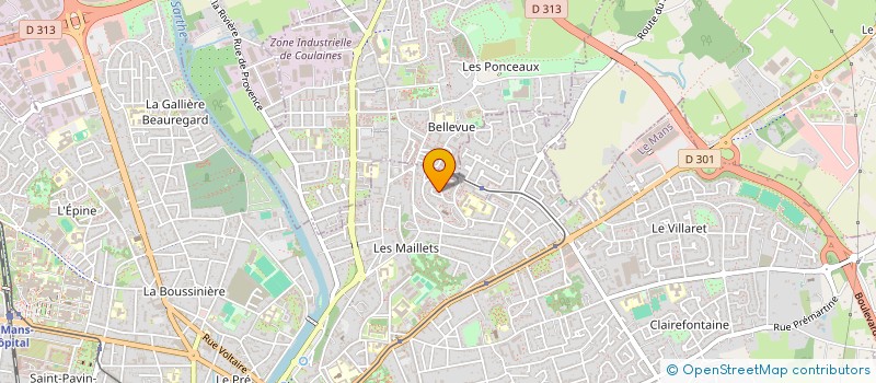 localisation de l'entreprise MADAME MARVIE KOKOLO  LE MANS