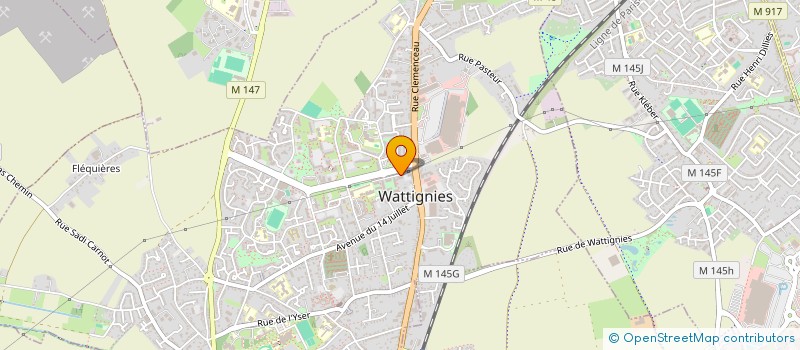 localisation de l'entreprise MADAME MARWA NAJEM  WATTIGNIES