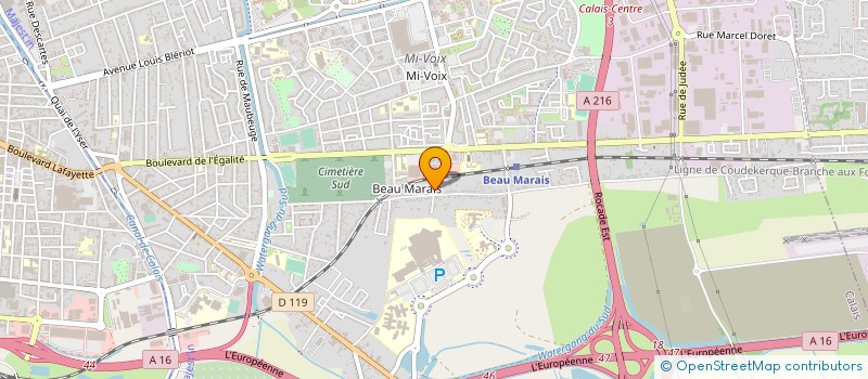 localisation de l'entreprise MADAME MARY-ADELINE DUBUIS  CALAIS