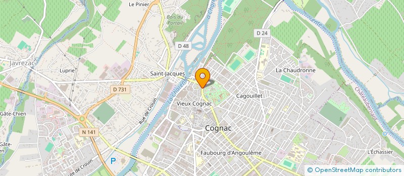 localisation de l'entreprise MADAME MARY DAVIS à COGNAC