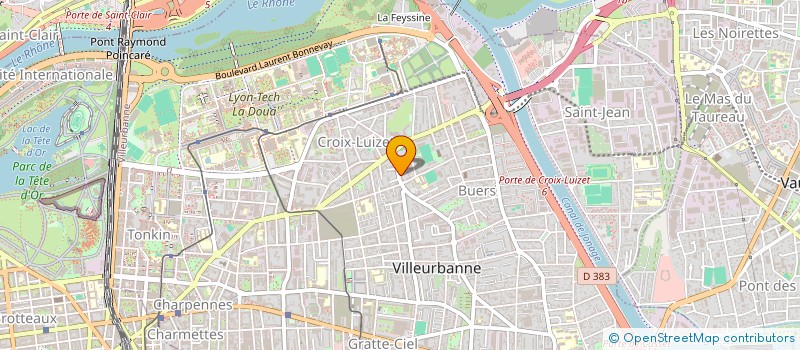 localisation de l'entreprise MADAME MARY DUSSURGET  VILLEURBANNE