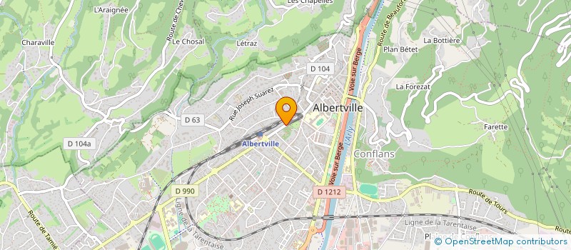 localisation de l'entreprise MADAME MARY JOLY  ALBERTVILLE