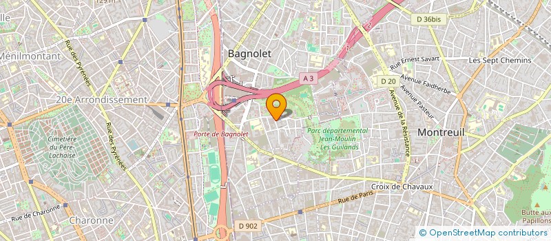 localisation de l'entreprise MADAME MARY LINE BEZANGER à BAGNOLET