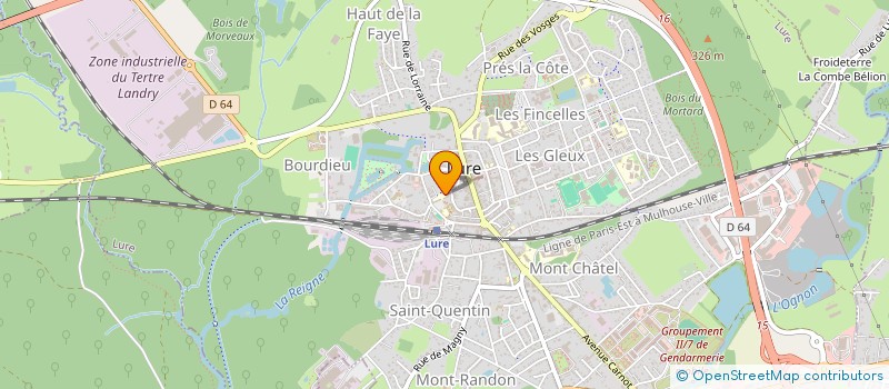 localisation de l'entreprise MADAME MARY LINE LEGRAND  LURE