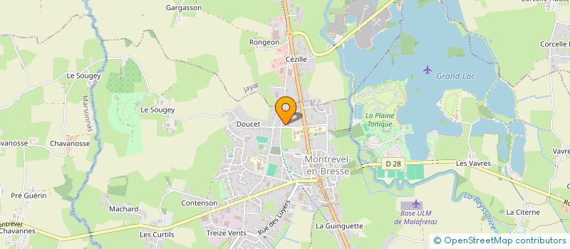 localisation de l'entreprise MADAME MARYLENE AJOUX  MONTREVEL-EN-BRESSE