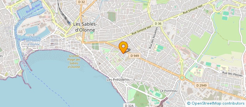 localisation de l'entreprise MADAME MARYLENE BISSON à LES SABLES D'OLONNE