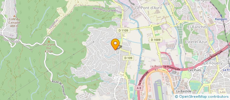 localisation de l'entreprise MADAME MARYLENE DALGAZ  MANDELIEU-LA-NAPOULE