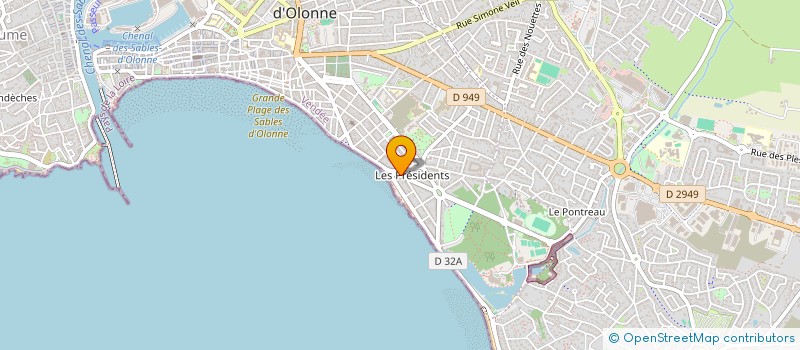 localisation de l'entreprise MADAME MARYLENE DASNON  LES SABLES D'OLONNE