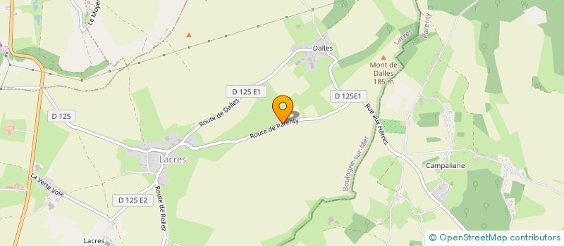 localisation de l'entreprise MADAME MARYLENE HENOTTE  LACRES