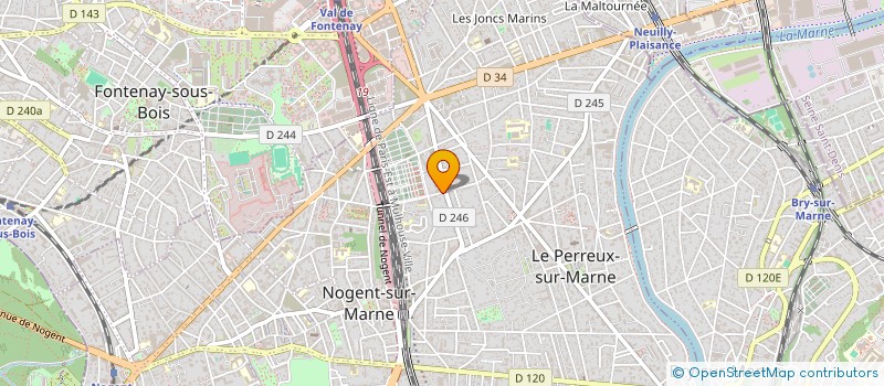 localisation de l'entreprise MADAME MARYLENE PAOLUZZI  LE PERREUX-SUR-MARNE