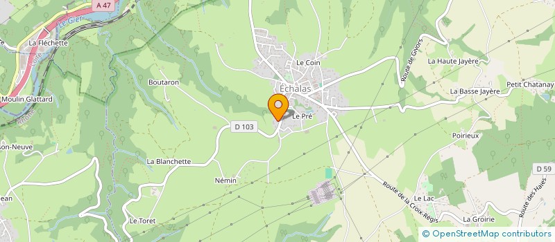 localisation de l'entreprise MADAME MARYLENE POLLET  ECHALAS