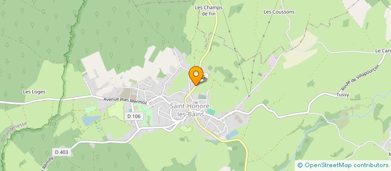 localisation de l'entreprise MADAME MARYLENE ROUET à SAINT-HONORE-LES-BAINS