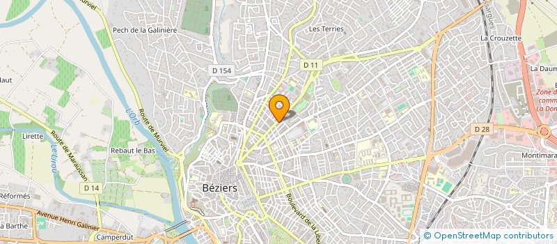 localisation de l'entreprise MADAME MARYLIN BOUSQUET  BEZIERS