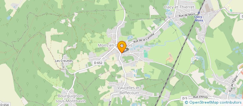 localisation de l'entreprise MADAME MARYLIN CARLIER  MONS-EN-LAONNOIS