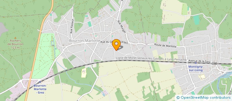 localisation de l'entreprise MADAME MARYLIN MORAT  BOURRON-MARLOTTE