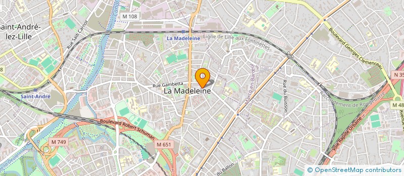 localisation de l'entreprise MADAME MARYLIN RENAULT à LA MADELEINE