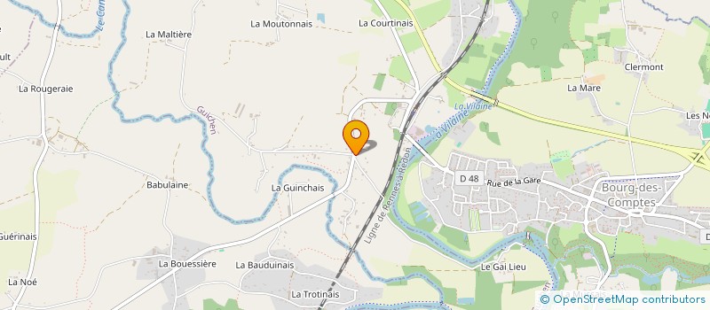 localisation de l'entreprise MADAME MARYLINE ALICE GICQUEL  GUICHEN