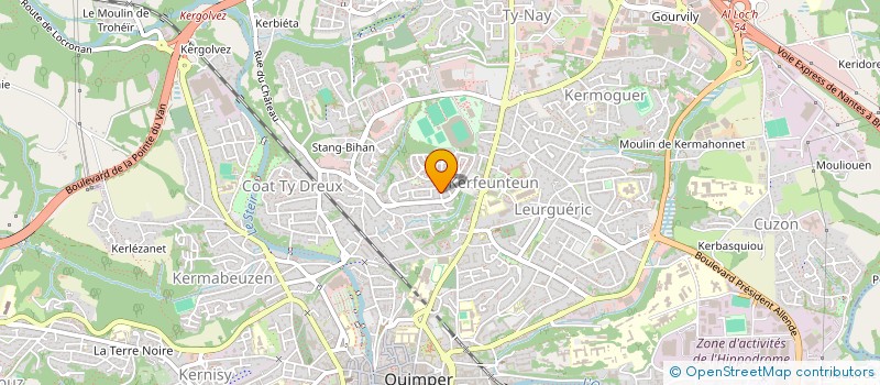 localisation de l'entreprise MADAME MARYLINE BAZIN à QUIMPER