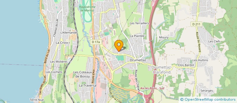 localisation de l'entreprise MADAME MARYLINE BELLEVILLE  DRUMETTAZ-CLARAFOND