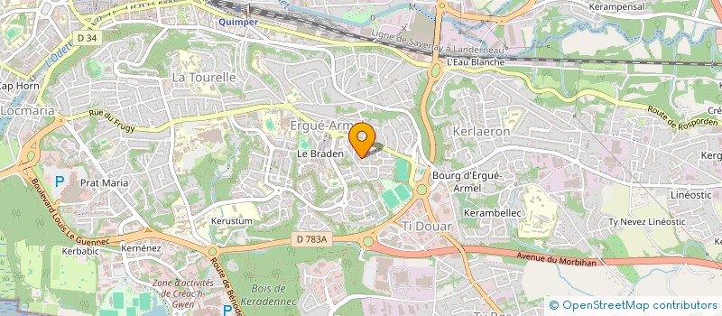 localisation de l'entreprise MADAME MARYLINE CABRESIN à QUIMPER