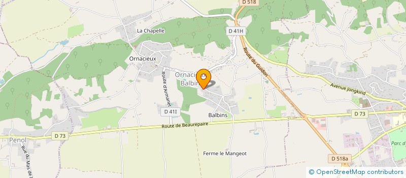 localisation de l'entreprise MADAME MARYLINE CASIMIR  ORNACIEUX-BALBINS