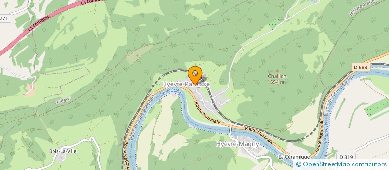 localisation de l'entreprise MADAME MARYLINE COULON  HYEVRE-MAGNY